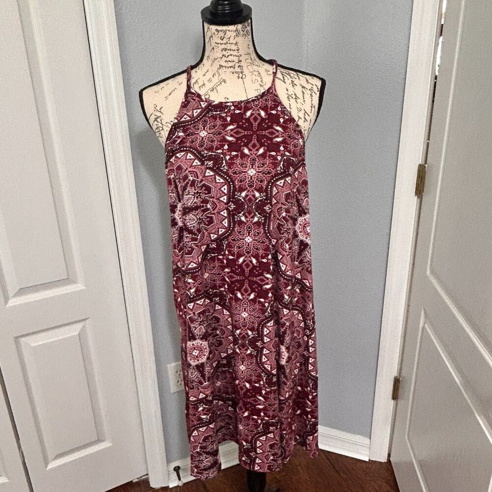 French Grey floral dress size large